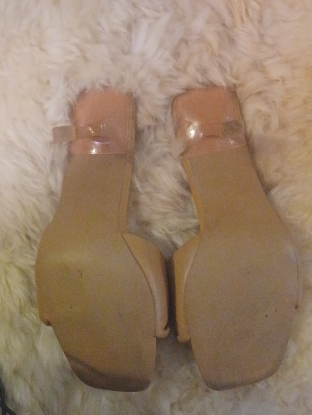 Steve Madden Nude Real Leather Pillow Padded Kitten Heel Mules Sz.9 - Picture 5 of 6